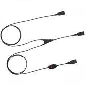Jabra Improved QD supervisor cord or ‘Y cord’ - fit in between the headset cable and the telephone connection cable to allow two headsets to fit to one phone for training or conferencing purposes - with Mut (8800-02-01)