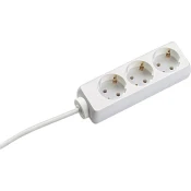 Bachmann Electric Letva s utičnicama bez prekidača 3-struka bijela sa zaštitnim kontaktom Bachmann Electric
