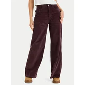 Roxy Hlače iz tkanine Surf On Cloud Cord ERJNP03678 Rjava Regular Fit