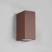 Trio Lighting Zunanja stenska svetilka Roya, 2-žarilna, kvadratna, rjava - Sodobni - Kovina
