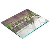 shumee Trpežna in elegantna steklena tabla z rastlinskim vzorcem v kozarcih 60x52 cm