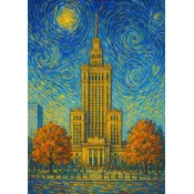 Plakat 50x70 cm Varšava Van Gogh Palača kulture in znanosti
