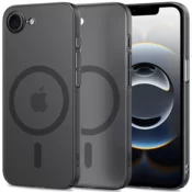 Onasi Magslim hard back case za iPhone 16e - prozorno črn