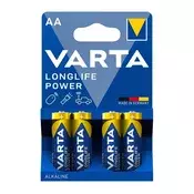 VARTA LONGLIFE POWER alkalne baterije AA dugog vijeka trajanja, 4 komada/pakiranje 4906121414