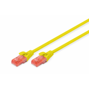 CAT 6 U-UTP patch cord, Cu, LSZH AWG 26/7, length 5 m, color yellow