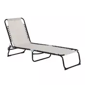 Homestar Ležalnik 189x58x30 cm bež zložljiv