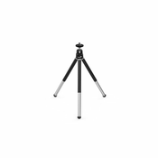 Genius Tripod 1, stativ, podaljšan 25,1 cm, za spletne kamere, pametne telefone in fotoaparate, kovinski, črn