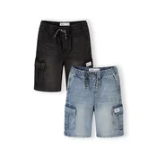 MINOTI Hlače moder denim/črn denim