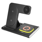 LINQ Polnilna postaja za iPhone, Apple Watch in AirPods s 15 W QI, zložljiva oblika, ČRNa LinQ, (20917843)