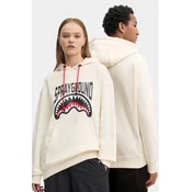 Pamucna dukserica Sprayground boja: bež, s kapuljacom, s tiskom, SP666