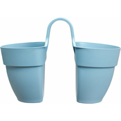elho vibia campana flower twin 21 cm - vintage modra