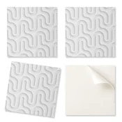 shumee Komplet vinilnih ploščic z motivom 3D valov za spalnico 9x30x30 cm