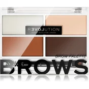Makeup Revolution Color Cult Dark (Brow Palette) 3,2 g (Odstín Medium)