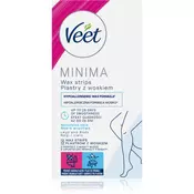 Veet Minima™ Easy-Gel™ Wax Strips Legs & Body depilacijske trake za tijelo i noge sa smanjenim sadržajem kemikalija 12 kom za žene