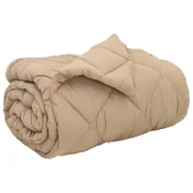 Vidaxl Zimska posteljnina Taupe 140 x 220 cm Mikrovlakna