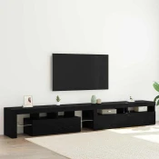 TV ormar 3 pcs Crni hrast 260 x 37 x 40 cm Konstruirano drvo
