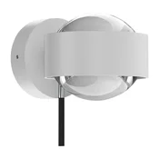 Top Light Puk Mini Wall+, G9, prozorne leče, bela mat/krom - Dnevna soba/jedilnica - Dizajn - bela mat, krom, prozorna - Kovina