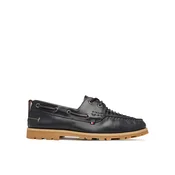 Tommy Hilfiger Nizki čevlji Hilfiger Braided Lth Boat Shoe FM0FM05892 Mornarsko modra