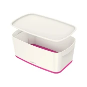Leitz MyBox Klein + Deckel weiß/pink