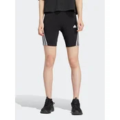 adidas Kolesarske hlače Future Icons 3-Stripes IP1569 Črna Slim Fit