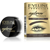Eveline Cosmetics Eyebrow Pomade pomada za obrvi z aplikatorjem odtenek Soft Brown 12 ml