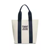 Tommy Jeans Nakupovalna torba Varsity ecru/mornarska