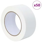 Vidaxl Maskirni trakovi za slikarje 50 kos Bela 50mm x 50m Papir