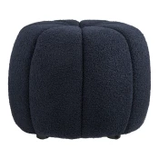 Temno moder tabure iz tkanine bouclé Paisley – House Nordic