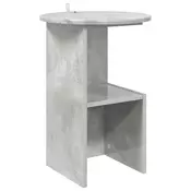 vidaXL Stranska miza Betonsko siva O 39,5 x 55 cm Inženirski les