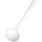 Kuhinjska zajemalka iz bele plastike, 300 mm, prostornina 0,13 l, model Kunterbunt, WACA