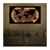 Li-Go 4709/DUB2 - LED RGBW zidna dekoracija LED/24W/230V 125x74 cm hrast + daljinski upravljac