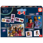 Educa - Puzzle 4v1 Superpack Wish - slagalica, memorija, domino - 1 - 39 dijelova