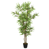 Vidaxl Umetno bambusovo drevo 828 listov 150 cm zeleno