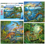 RAVENSBURGER sestavljanka Dinozavri, 3 x 49-delna