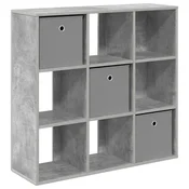Vidaxl Strani šal s predalom Betonsko siva 88,5 x 29 x 84,5 cm