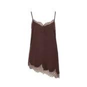 WE Fashion Top temno rjava