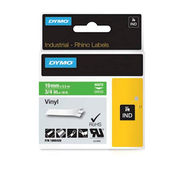 Trak Dymo Rhino Vinyl 1805420, 19 mm/5.5 m (bela/zelena), original