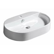 Pultni keramični umivalnik RING, 65 x 12 x 40 cm - Bela - 24 - 40.00 - Keramika - Stojalo - Da - Kerasan - 65.00 - 1 odprtina - Oval/Ellipse - Umivalnik za namestitev na polico - 65x12x40 cm