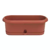 Stefanplast Zeliščni cvetlični koritnik PIERINA 30 x 10,5 cm terakota s podstavkom