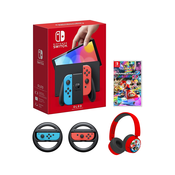 NINTENDO igralna konzola Switch OLED Joy-Con + Super Mario dodatki