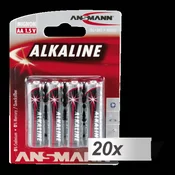 20x4 Ansmann Alkaline Mignon AA LR 6 red-line