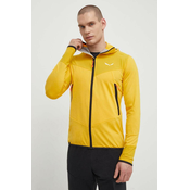Športni pulover Salewa Agner Hybrid moški, rumena barva, s kapuco