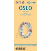 shumee Oslo 1:11.000. Plastificiran turistični zemljevid/zemljevid mesta. Objavljeno 2023. Borch