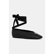 Usnjene balerinke Tommy Hilfiger TJW BALLERINA WITH LACES