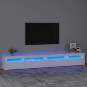 TV ormaric s LED svjetlima bijeli 270x35x40 cm