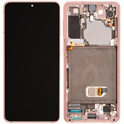 LCD zaslon za Samsung Galaxy S21 - roza - OEM - AAA