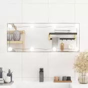Zidno ogledalo s LED svjetlima 30 x 80 cm stakleno pravokutno