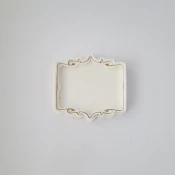 KREATIVNI SLATKIŠI Modla za kolace i ukrase Retro ram, 7 cm, Bela