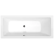 MIMOA pravokotna kad 170x80x39cm, bela - Bela - 170x80x39 cm - Polysan - 120 - Akrilat - Vgrajena stran - 1700 - Pravokotni - 800 - 390 - 218 - 52 - 14