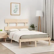 Vidaxl Posteljni okvir iz trdnega lesa 140x200 cm